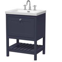 Balterley Coppenhall Contemporary 1 Drawer Vanity Basin Unit, 600mm in Blue