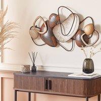 Wyld and Coco Brown Iron Geometric Wall Sculpture
