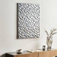 Wyld and Coco Gold Iron Wall Decor - Vertical Rectangle PVC Sheen in Silver