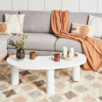 Wyld and Coco White Retro Triangle Coffee Table 112 x 46 cm