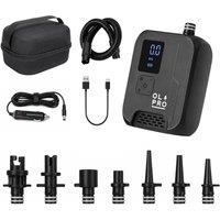 Olpro High Pressure Rechargeable Air Pump, 20 PSI Portable Electric Inflator in Black