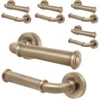 AFIT Antique Brass Door Handle Internal Lever On Rose Door Handle 5 Pack in Bronze | Size: 150mm x 150mm