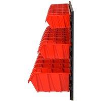 Berkfield Home Durable 26 Piece Workshop Shelf Set Red & Black 77x39cm Polypro | Size: 77x39 cm