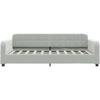 Berkfield Home Modern Day Bed Light Grey 90x190 cm Velvet