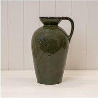 KDMD Green Ceramic Tall Vase with Handle