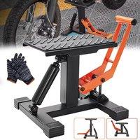SPETLEK Adjustable Motocross Lift Stand Motorcycle Hydraulic Jack Dirt Bike in Black