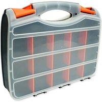 Nordara Storage Compartment Box Organizer Double Sided Toolbox in Black
