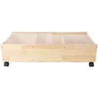 Kelvenix 3 Grids Clothing Toys Storage Box Under Bed in Natural