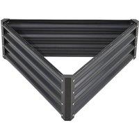 NESTLUNE Triangle Galvanised Steel Raised Garden Bed Metal in Black | Size: 1.25kg
