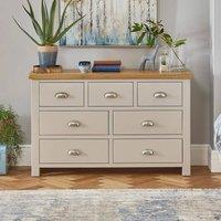 FORGEVIO Grey Painted 7 Drawer Wide Bedroom Storage Furniture | Size: 0.6m2