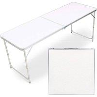 FORGEVIO 4FT- Folding Outdoor Camping Hobby Kitchen Work Top Table in White | Size: 0.6m2