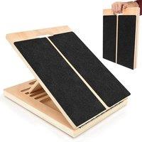 PAWNORA Wooden Slant Board Calf Stretcher in Natural
