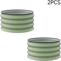 Kelvenix 2X Green 2PCS Metal Raised Garden Bed for Vegetable Outdoor | Size: 100g