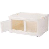 Kelvenix 38 L Foldable Plastic Container with Lid Storage Boxes in White