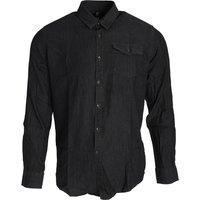 Premier Men's Jeans Stitch Long Sleeve Denim Shirt in True Black | Size: 3XL