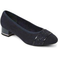 Pavers Women's Wide Fit Slip On Court Shoes in Navy | Size: 9