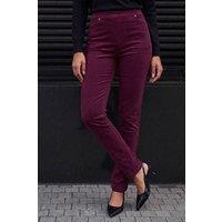Roman Women's Corduroy Straight Leg Trouser in Wine | Size: 18