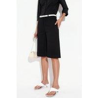Hiccup Women's Straight Fit Bermuda Shorts (w/out Belt) in Black | Size: Small