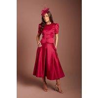 Coast Women's Short Sleeve Button Through Fitted Jacket in Berry | Size: 8