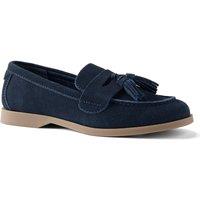 Lands' End Women's Suede Tassel Loafers in Navy | Size: 6