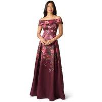 Adrianna Papell Women's Off Shoulder Printed Gown in Red | Size: 12