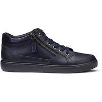 Hotter Women's Wide Fit 'Rapid' Hi-Top Trainers in Navy | Size: 7.5