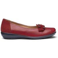 Hotter Women's 'Linnet' Ballerina Pumps in Red | Size: 3