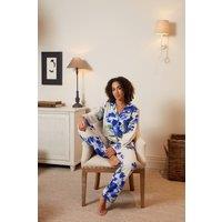 Cyberjammies Women's MIDNIGHT BERRY FLORAL PRINTED JERSEY L/SLV PYJAMA SET in White | Size: 6