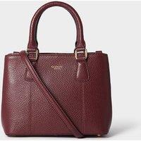 OSPREY LONDON Women's The Adaline Leather Mini Grab Bag in Burgundy