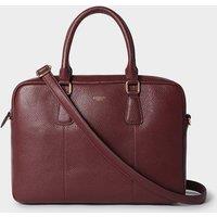 OSPREY LONDON Women's The Adaline Leather Laptop Bag in Burgundy