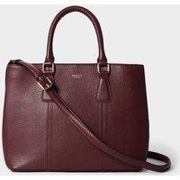 OSPREY LONDON Women's The Adaline Leather Work Bag in Burgundy