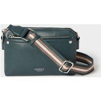 OSPREY LONDON Women's The Stella Leather Crossbody Bag in Green