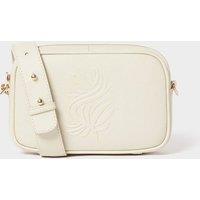 OSPREY LONDON Women's The Luxe Roma Leather Crossbody Bag in Light Stone