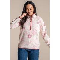 Craghoppers Women's National Trust Reedmace Half Zip Fleece in Pale Pink | Size: 14