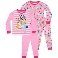 Bluey Girl's Pyjamas 2 Pack in Pink | Size: 3-4 Years
