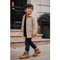 Spot On Boy's Children's Lace Up Chunky Sole Ankle Boots in Tan | Size: Infant 5