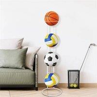 EONLION White, 4-Tier Storage Rack Holder Organizer Football Basketball Ball in White | Size: 0-12 m