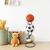 EONLION Black, 3-Tier Storage Rack Holder Organizer Football Basketball Ball in Black | Size: 0-12 m