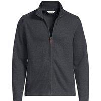 Lands' End Men's Bedford Zip Front Jumper in Charcoal | Size: Large