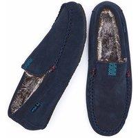 Moshulu Men's 'Fielding 3' Moccasin Slippers in Navy | Size: 7