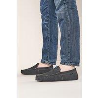 Moshulu Men's 'Fielding 3' Moccasin Slippers in Grey | Size: 7