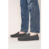 Moshulu Men's 'Fielding 3' Moccasin Slippers in Grey | Size: 11.5