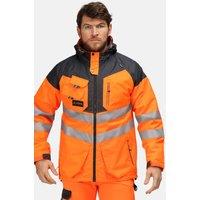 Regatta Men's Hi-Vis Waterproof Reflective Hooded Jacket in Burnt Orange | Size: 3XL