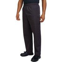 Dennys Men's Black Elasticated Trouser Chefswear Pack of 2 | Size: 2XL