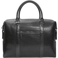 Woodland Leathers Men's Men's Leather Holdall Travel Bag in Black