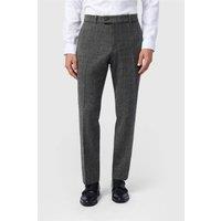 Antique Rogue Men's Flat Fronted Tailored Suit Trousers in Dark Grey | Size: 44R