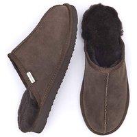 Moshulu Men's 'Foxtail' Sheepskin Mule Slippers in Brown | Size: 8