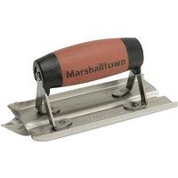 Marshalltown M180D Stainless Steel Groover Trowel Durasoft Handle 6 X 3In in Brown
