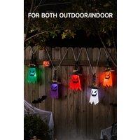 Garden Sanctuary 5Pcs Halloween Decorations Ghost Witch Hats with LED Lights