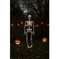Garden Sanctuary Halloween Realistic Full Body Skeleton Prop Decoration Posable Joints in White